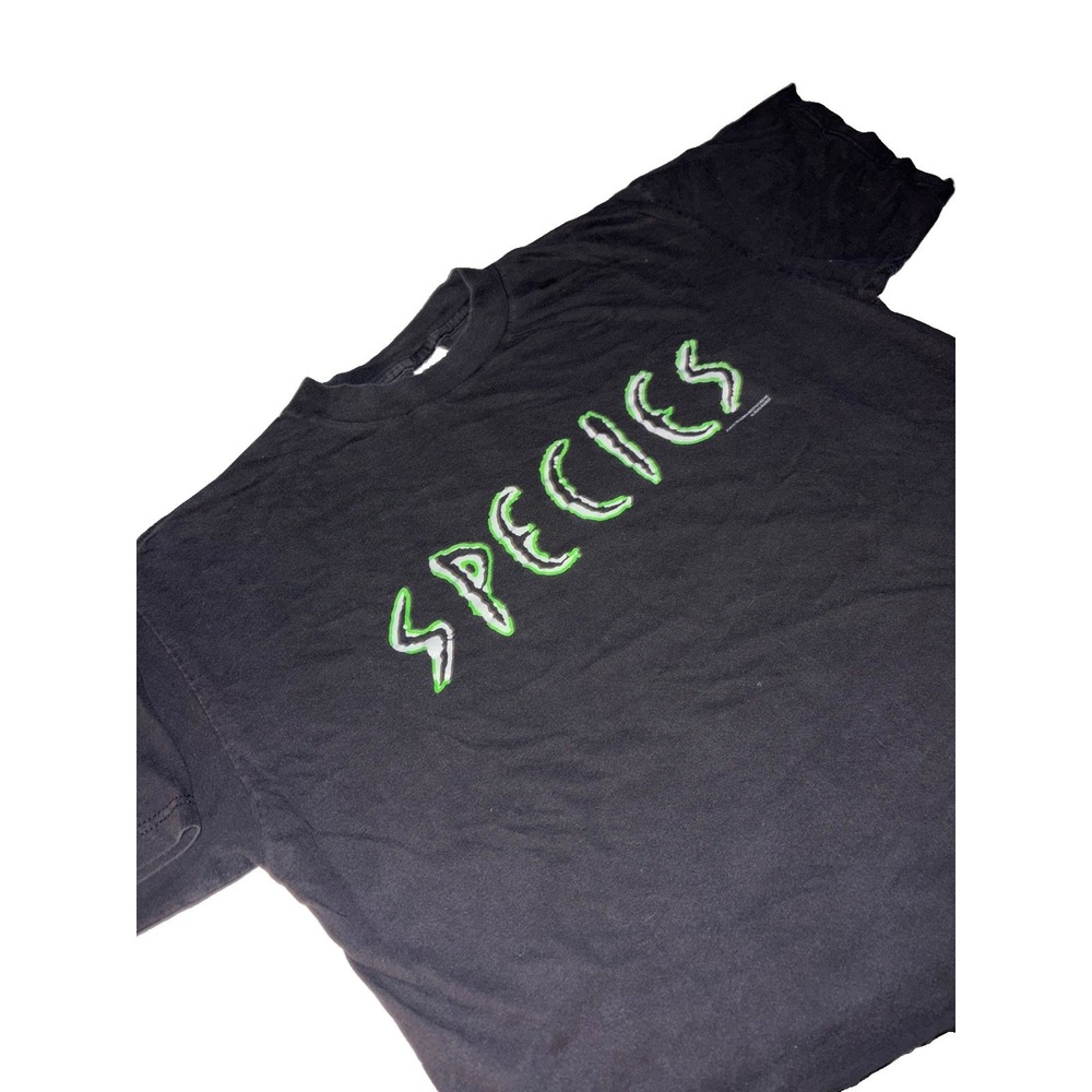 Vintage SPECIES 1995 Horror Movie Promo T-Shirt Adult XL Q-tees Usa Glows!